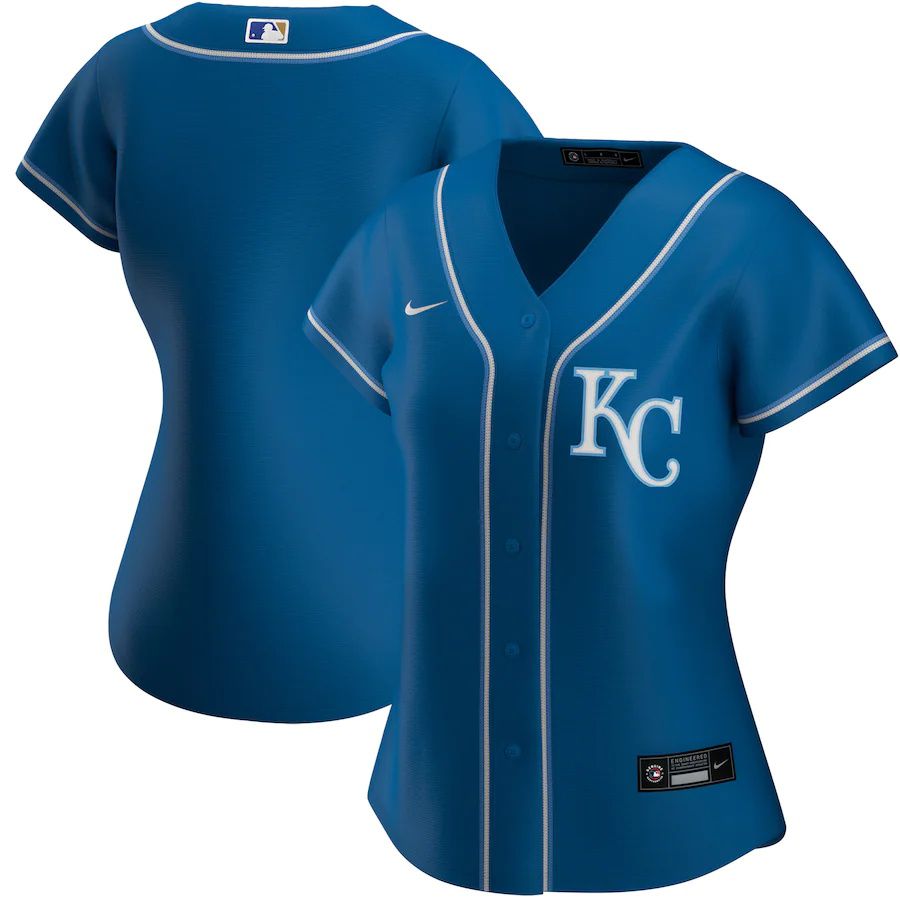 Womens Kansas City Royals Nike Royal Alternate Replica Team MLB Jerseys